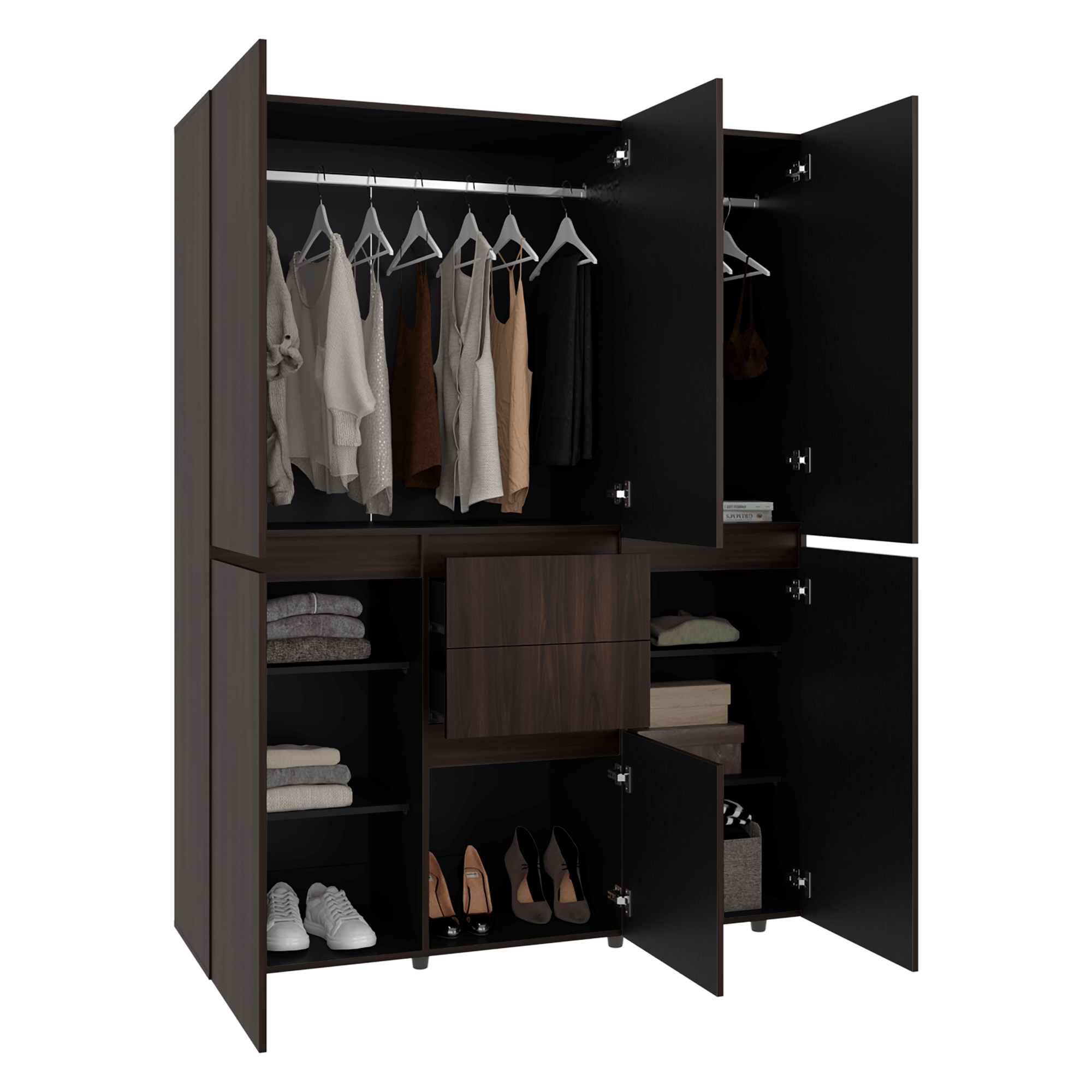 Closet Bea 200X150X48 RTA Nogal Wengue