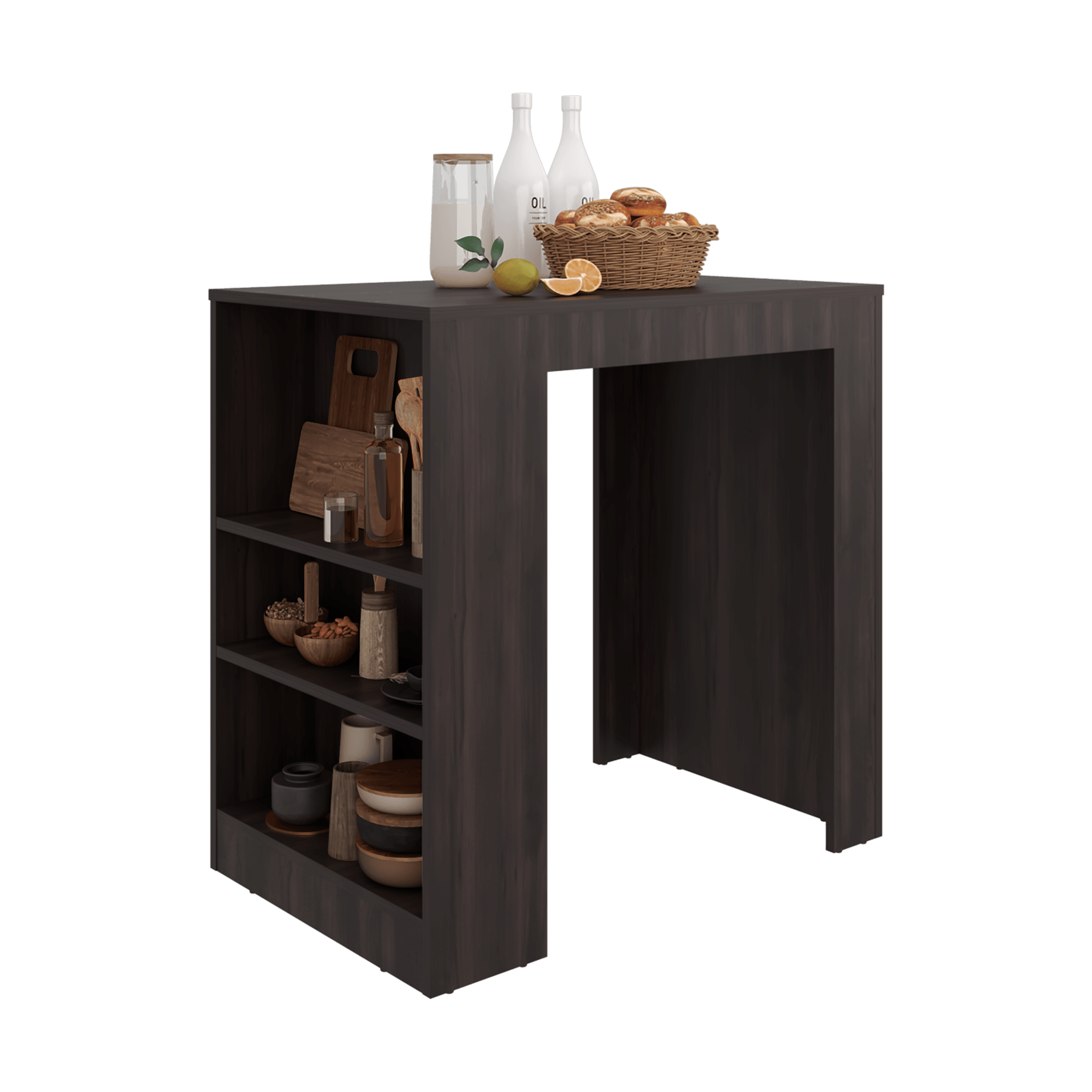 Isla de Cocina Portree 91X92X59 RTA Kronos Nogal ZF