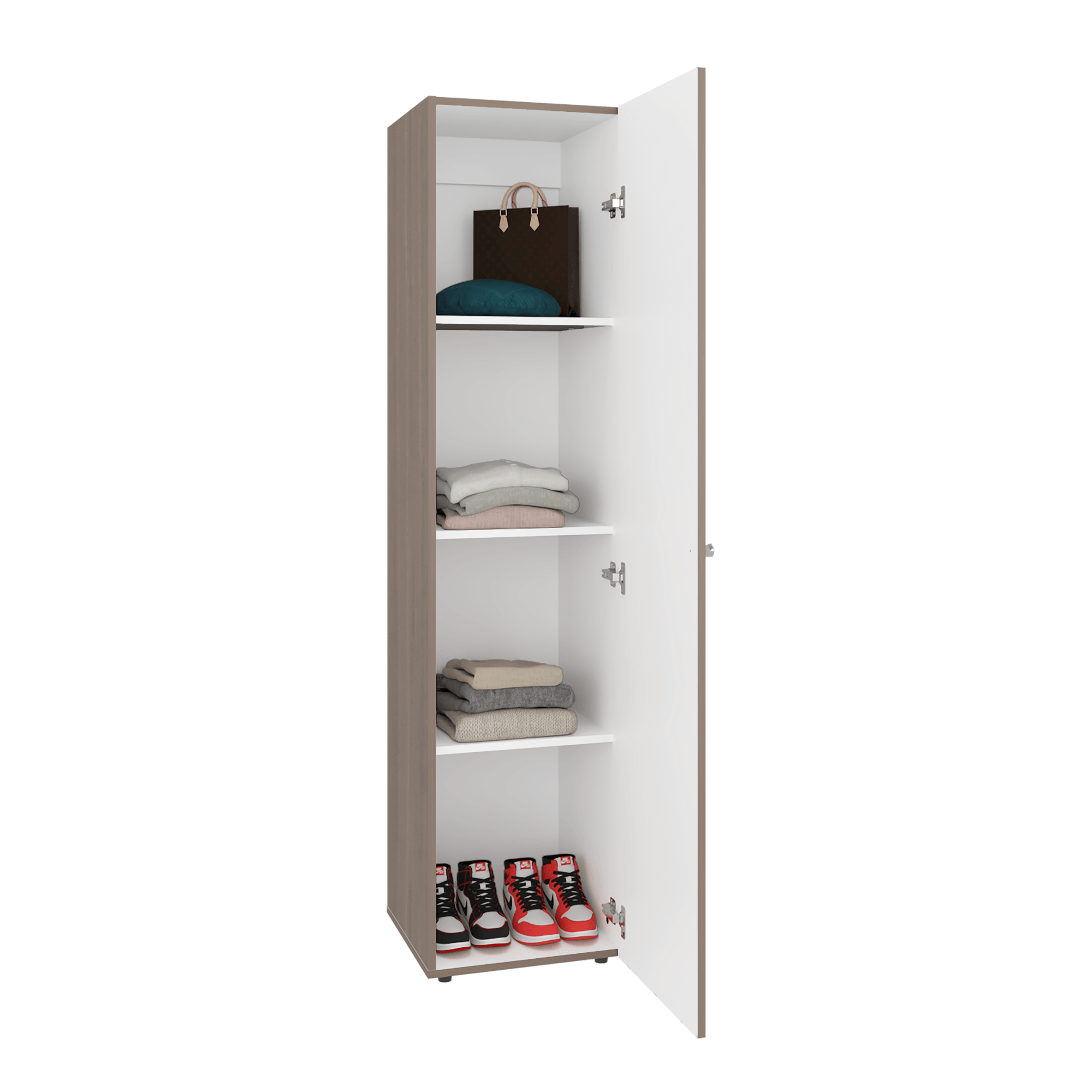 Closet con Espejo Home Dreams 170X40X40 RTA Bardolino Blanco ZF