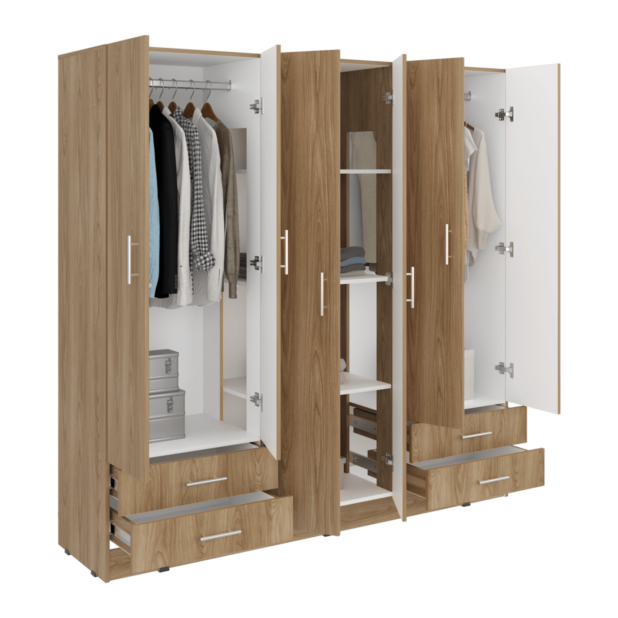 Closet Petunia 180X180X46 RTA Fresno Eu Blanco