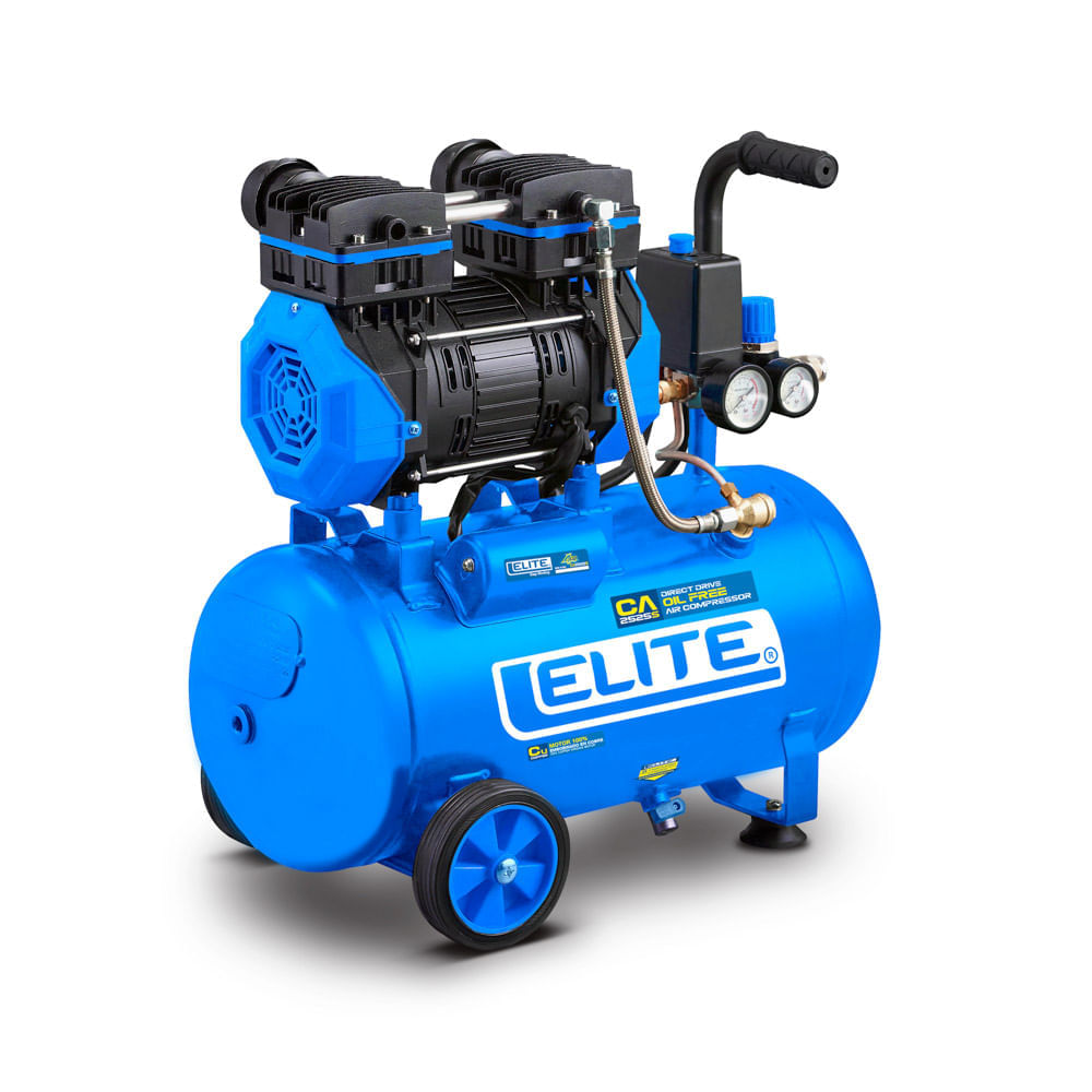 Compresor Libre De Aceite 2.5 Hp 25 Litros 125 Psi 110v-60Hz CA2525S ELITE