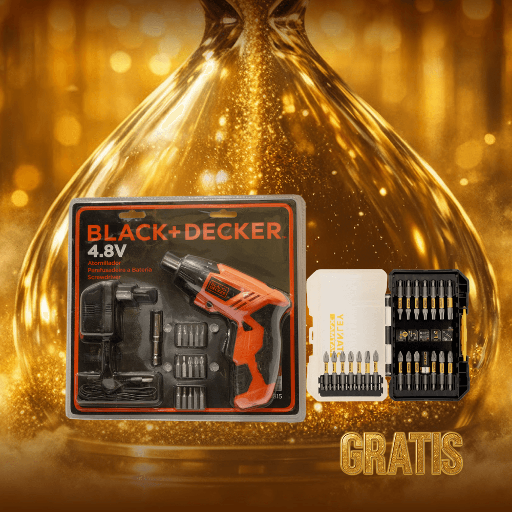 Atornillador Inalambrico De 4.8V. 2 Posiciones + 15 Puntas Black+Decker KC4815-B3