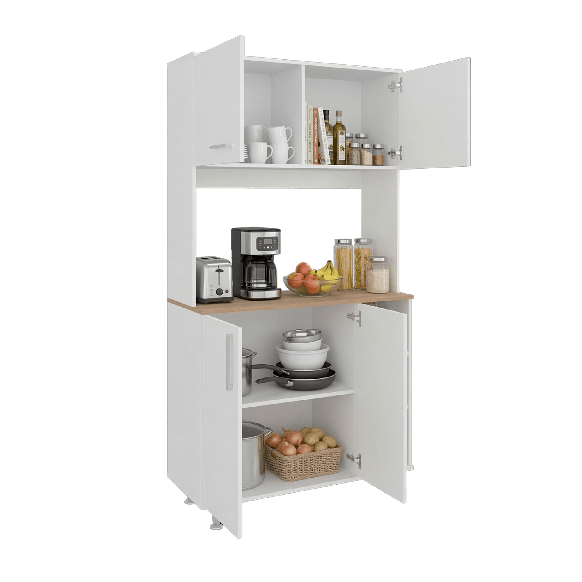 Alacena 95 180X95X40 RTA Blanco Fresno Eu