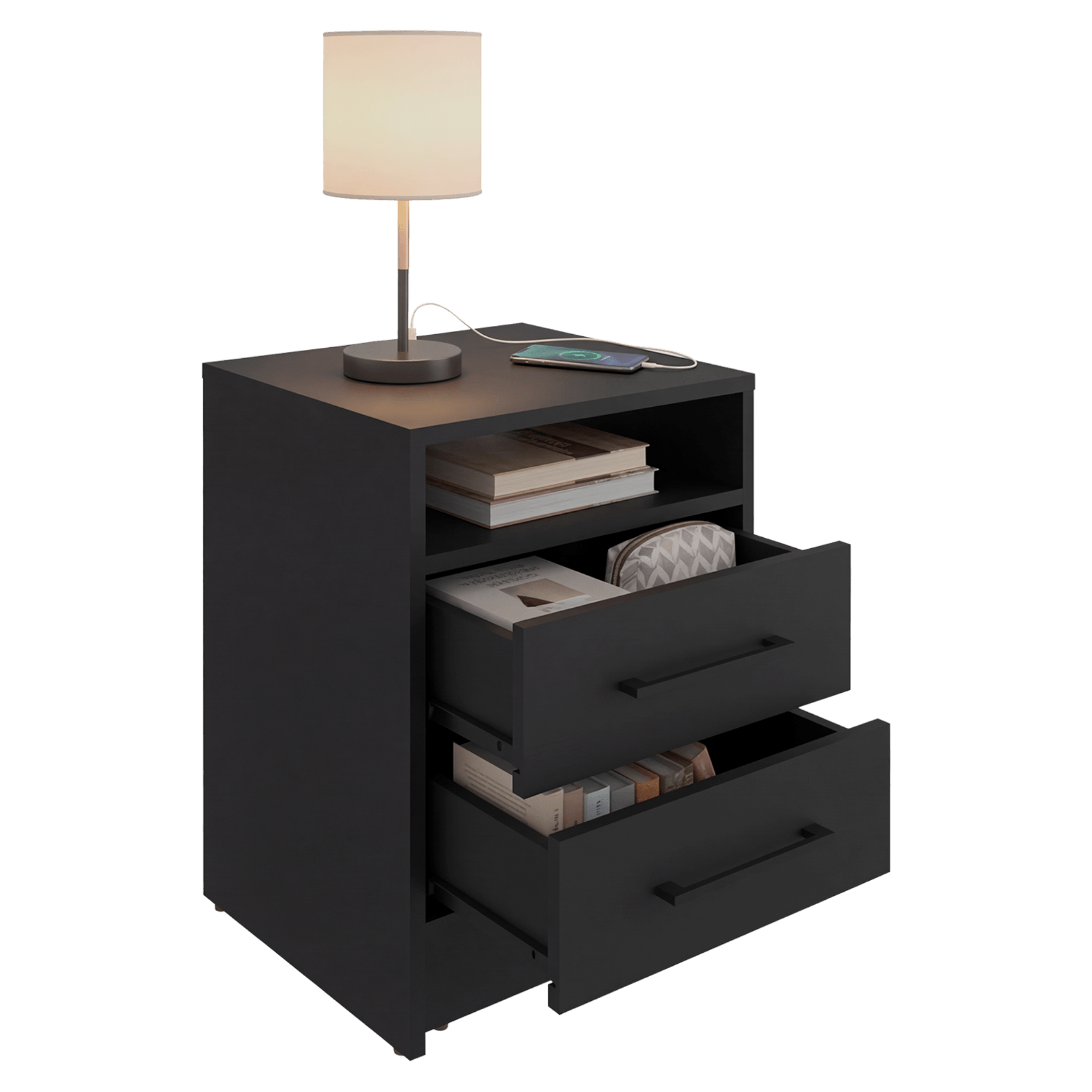 Mesa de Noche Eter USB 50X40X37 RTA Wengue