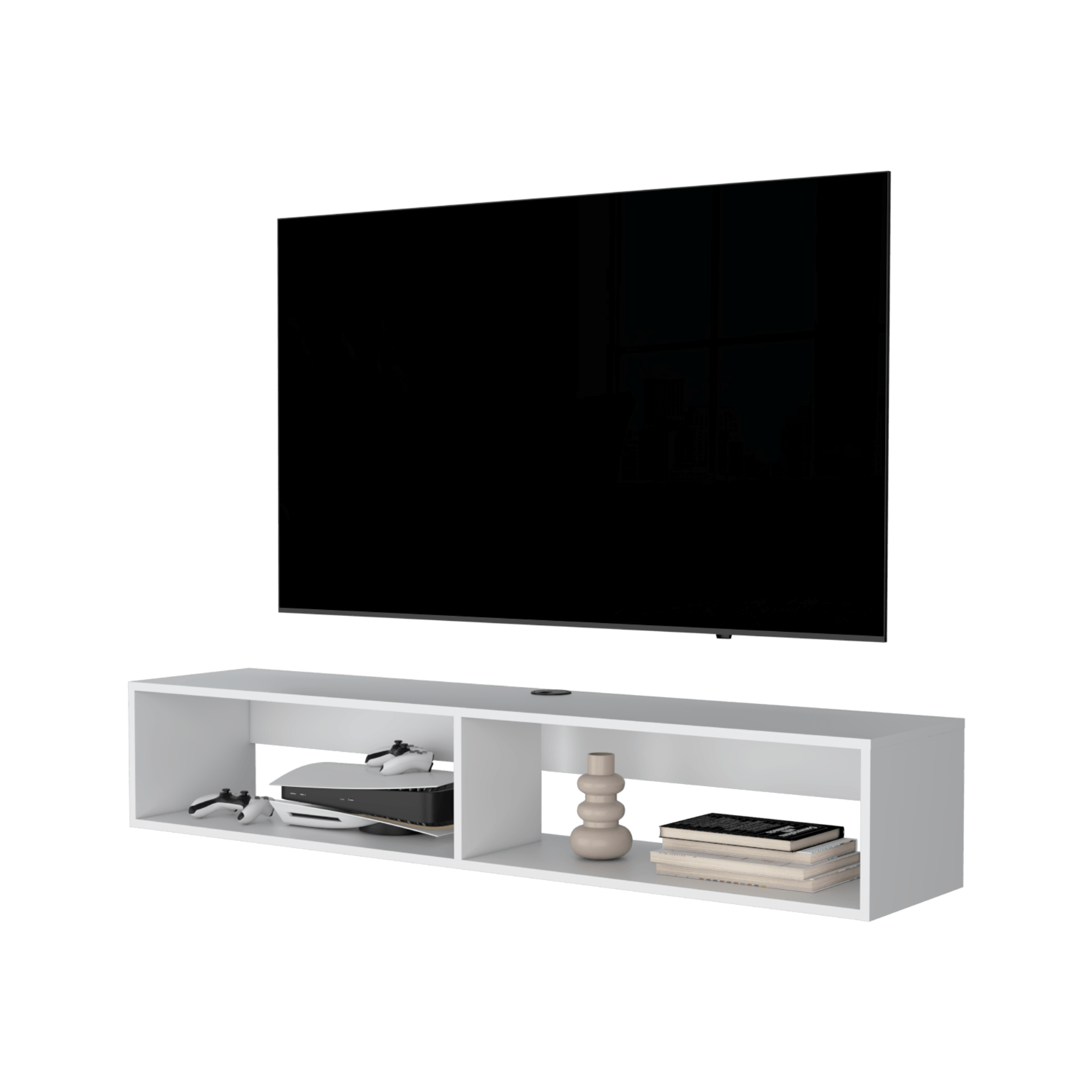 Rack Tv Flotante 26X150X32 RTA Blanco ZF